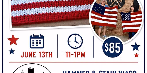 Chunky Knit FLAG Blanket -Make Your Own 