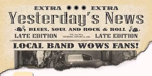 Yesterday's News Band back at THE BOROUGH DOWNINGTOWN