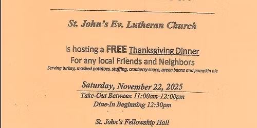 FREE Thanksgiving Dinner 
