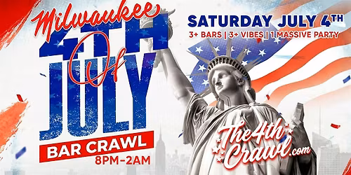 Milwaukee 4th of July Bar Crawl Party 2026 | Saturday, July 4th