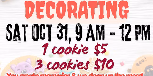 Halloween cookies decorating 
