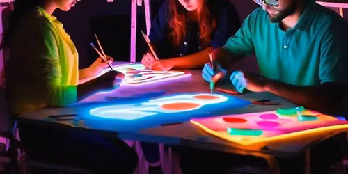 taller de pintura Glow Art para adultos