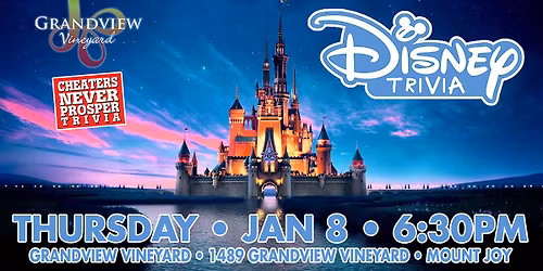 Disney Trivia at Grandview Vineyard - Mount Joy
