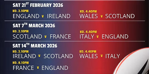 Live on the big screen! 6 Nations Rugby in the Clubhouse Bar.