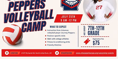 University of Arkansas Volleyball's Journey Peppers Camp