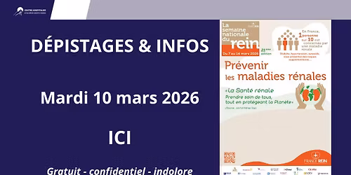 Journ\u00e9e de d\u00e9pistage des maladies r\u00e9nales