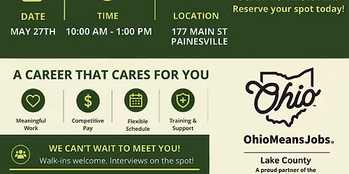 Care Professional Hiring Event with Home Instead.