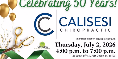 Calisesi Chiropractic Ribbon Cutting - Celebrating 50 years