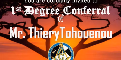 1st Degree Conferral upon Mr. Thiery A. C. Tohouenou