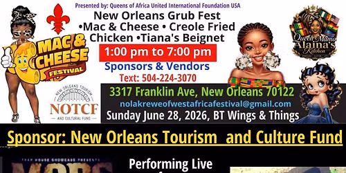 Mac & Cheese meets Creole Fried Chicken with Tiana's Beignets, Sno-balls and Ice Cream Grub Fest