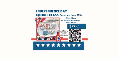 Independence Day Cookie Class- Sweetly Baked