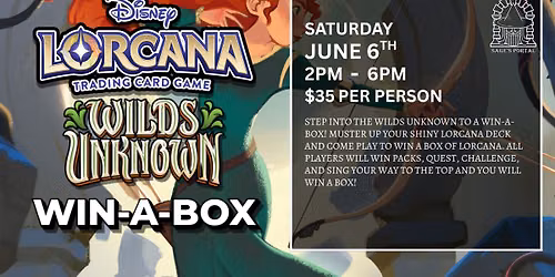 Disney Lorcana Wilds Unknown Win-A-Box