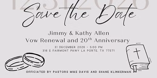 20th Anniversary Vow Renewal