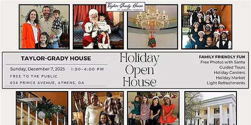Taylor-Grady House Holiday Open House featuring Santa Claus
