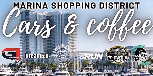 Cars and coffee at the marina