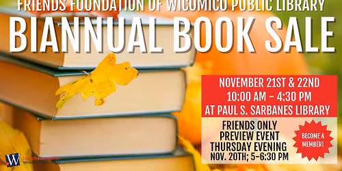 Friends Foundation of Wicomico Public Library Biannual Book Sale