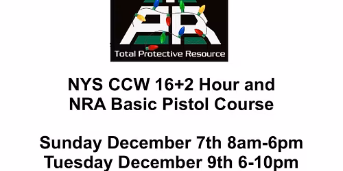 NYS 16+2 Concealed Carry and NRA Basic Pistol Course