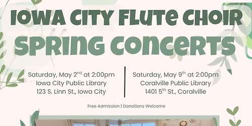 Iowa City Flute Choir Concert - May 2nd