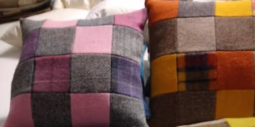 Harris Tweed Patchwork Cushion Workshop