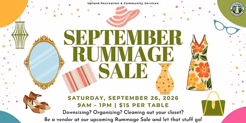 September Rummage Sale