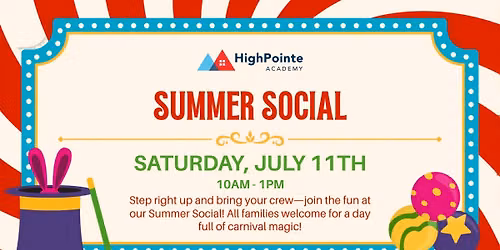 Carnival Curiosity Summer Social at HighPointe Academy-Saddle Rock