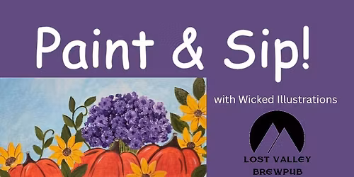 Harvest Paint and Sip with Wicked Illustrations