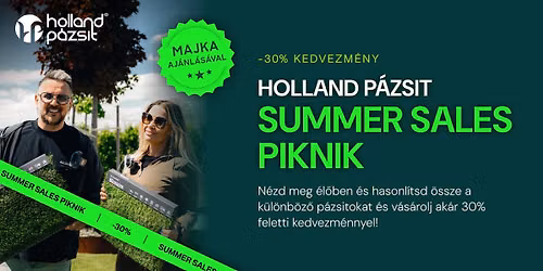 \ud83c\udf3f Summer Sales Piknik \u2013 ingyenes esem\u00e9ny, aug. 1.
