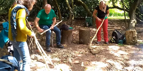 Hiking Staff \/ Walking Stick Whittling day with Hannah