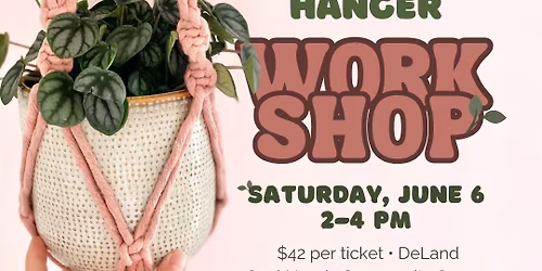 Plant Hanger Macrame Workshop 
