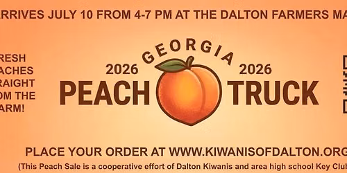 The Dalton Kiwanis and Key Club 2026 Peach Truck