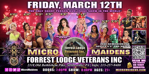 Sellersville, PA - Micro Maidens Dwarf Dancers @Forrest Lodge Veterans Inc