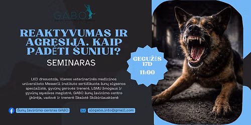Reaktyvumas ir agresija. Kaip pad\u0117ti \u0161uniui?