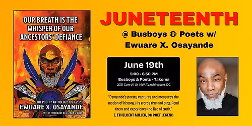 Juneteenth Poetry Reading with Ewuare X. Osayande
