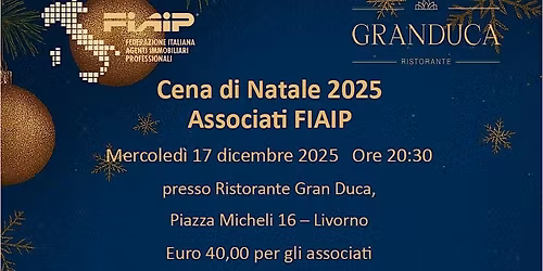 Cena di Natale degli Associati FIAIP del Collegio Provinciale di Livorno