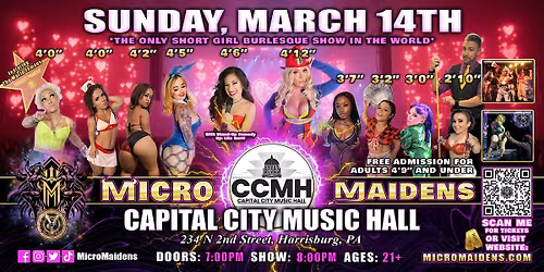 Harrisburg, PA - Micro Maidens Dwarf Dancers @Capital City Music Hall