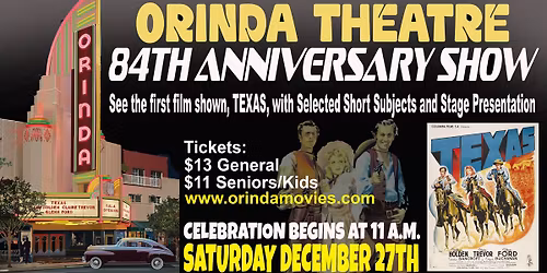 TEXAS (1941)- Orinda Theatre 84th Anniversary Matinee
