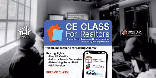 Home Inspections for Listing Agents, Hosted by Meritage Homes
