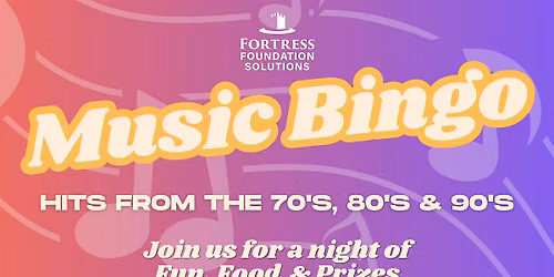 Music Bingo - 70s,80\u2019s & 90\u2019s - Fortress Fun Night! Part 3 Staunton!