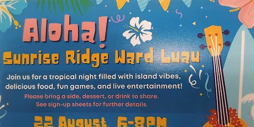 Sunrise Ridge Congregation Luau