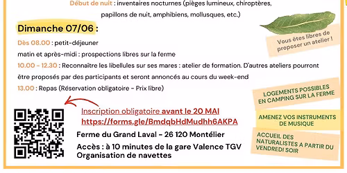 Week-end Exploration du Vivant au Grand Laval