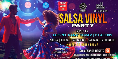 SALSA VINYL PARTY @ THE REC ROOM