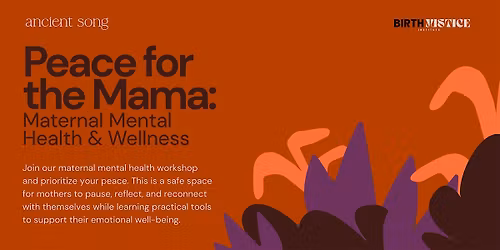 Peace for the Mama: Maternal Mental Health & Wellness Workshop