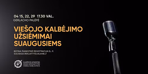 Vie\u0161ojo kalb\u0117jimo u\u017esi\u0117mimai suaugusiems