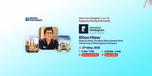 Meet the Delegate: University of Nottingham Malaysia