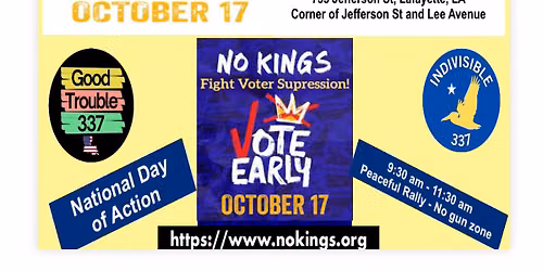\u201cNo Kings\u201d Vote Early