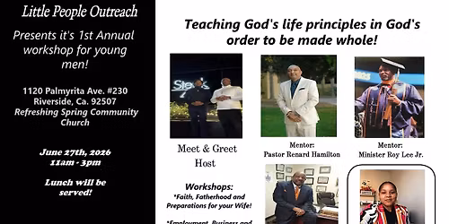 Little People's 1st Annual Workshops for men!