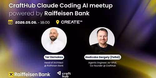 CraftHub Claude Coding AI meetup powered by Raiffeisen Bank