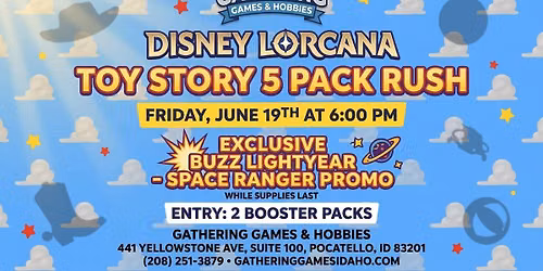 Disney Lorcana - Toy Story 5 Pack Rush Event