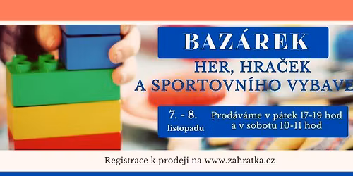 Baz\u00e1rek her, hra\u010dek a sportovn\u00edho vybaven\u00ed
