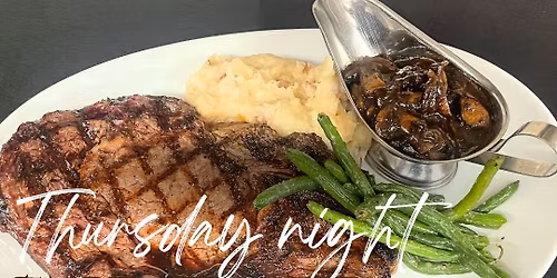 Thursday is our Ribeye Special night! For only $28 